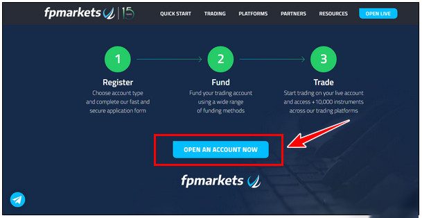 Hướng dẫn cách mở tài khoản tại FP Markets